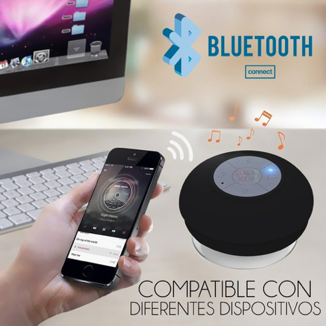 Bocina Bluetooth Regadera Contra Agua Llamadas Recargable