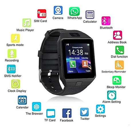 Smartwatch Reloj Dz09 Celular Sim Bluetooth Camara