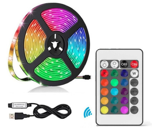 Tira Luz Led Rgb 2m Nexwills Con Control Remoto