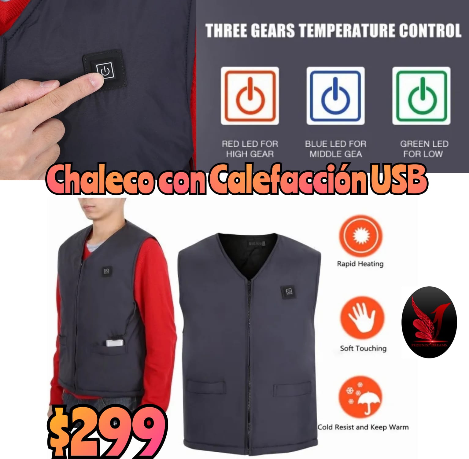 Chaleco Calefacción